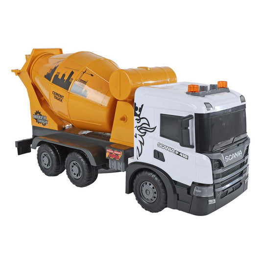 2-play scania vrachtwagen betonmixer frictie met licht en geluid