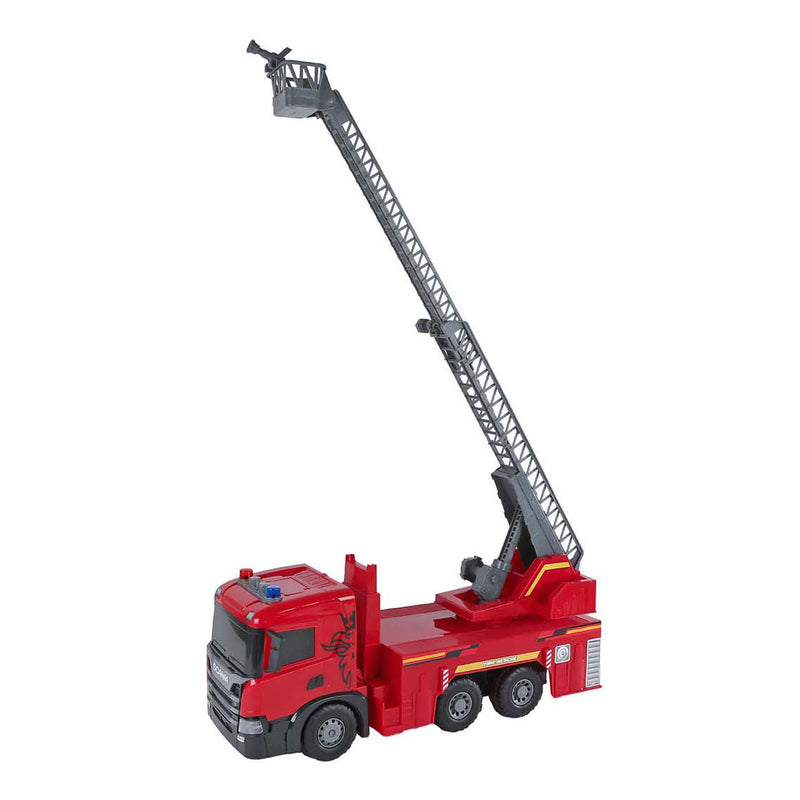 Afbeelding laden in galerijviewer, 2-play scania vrachtwagen brandweerwagen frictie met licht en geluid
