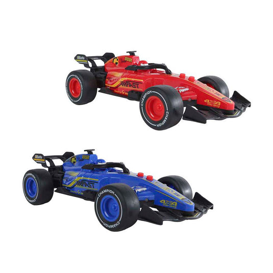 2-play formula race auto frictie met licht en geluid, 19cm