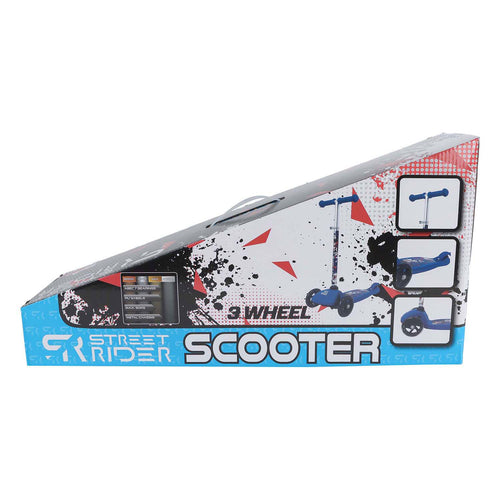 Street rider 3-wiel step met verstelbaar stuur abec 7 blauw