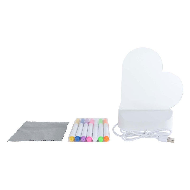 Load image into Gallery viewer, Glamour lichtbord hart met usb-aansluiting en 7 stiften, 16cm
