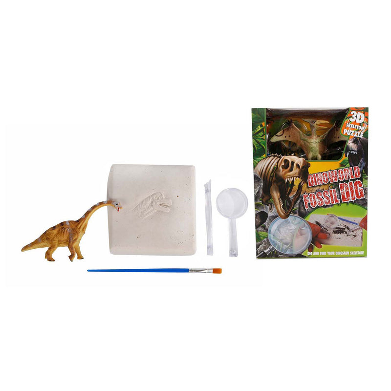 Load image into Gallery viewer, Dinoworld fossiel hakken - puzzel met extra dinosaurus figuur
