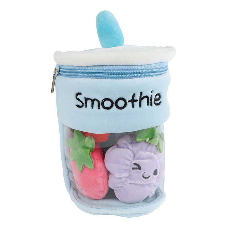 Afbeelding laden in galerijviewer, Fluffy menu pluche smoothie met 3 stuks fruit 25cm 3 assorti
