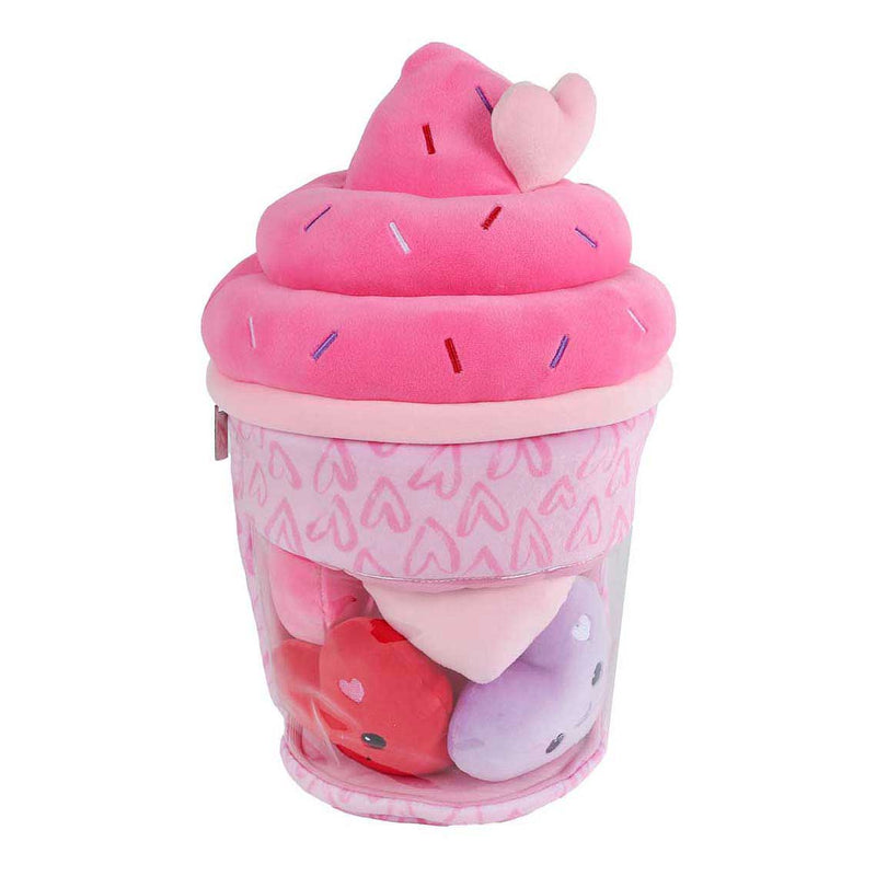 Afbeelding laden in galerijviewer, Van manen pluche ijsje knuffel met hartjes - fluffy menu 36cm speelgoed.
