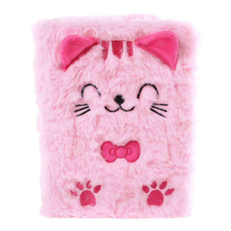 Load image into Gallery viewer, Glamour fluffy kat notitieboek a5 roze - 80pag.
