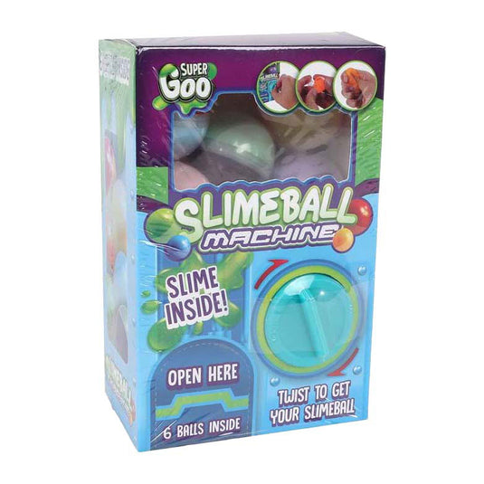 Super goo mini vending machine met 6 suprises 66gram 13,5x9cm