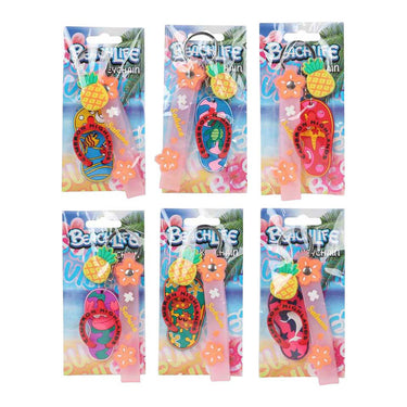 Sleutelhanger strand plezier teenslipper