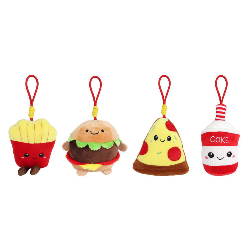 ギャラリービューアに画像をロードする, Fluffy menu fastfood sleutelhanger pluche - 9-12cm
