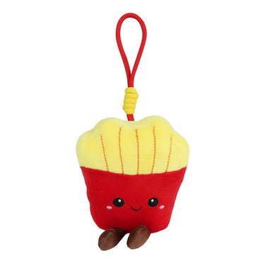 Fluffy menu fastfood sleutelhanger pluche - 9-12cm