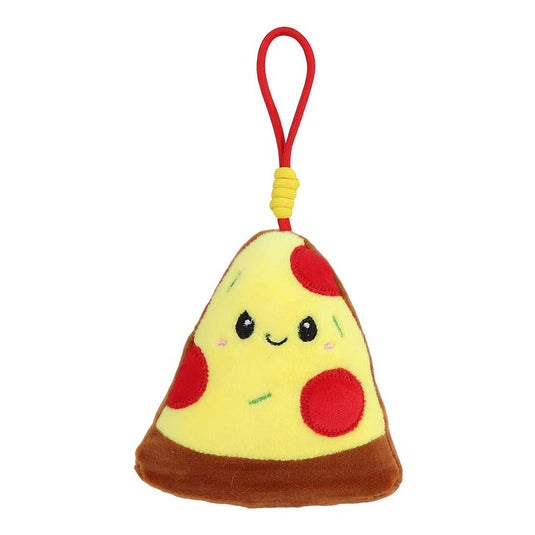 Fluffy menu fastfood sleutelhanger pluche - 9-12cm