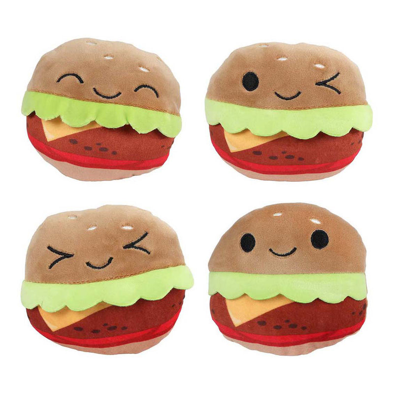 Cargue la imagen en el visor de la galería, Fluffy menu zak met 4 hamburgers pluche - 40cm

