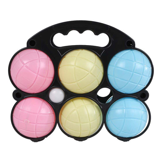 Van manen veenendaal bv lobbes jeu de boules set 6 ballen kunststof kinderspel buitenspeelgoed.