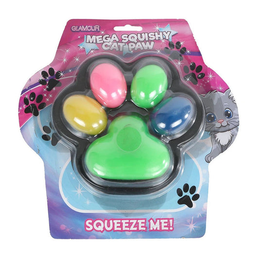 Glamour squishy mega kattenpoot 500gram 6ass 17cm