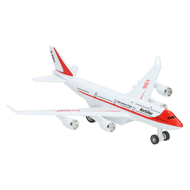 2-play metalen vliegtuig pull back - 16 cm