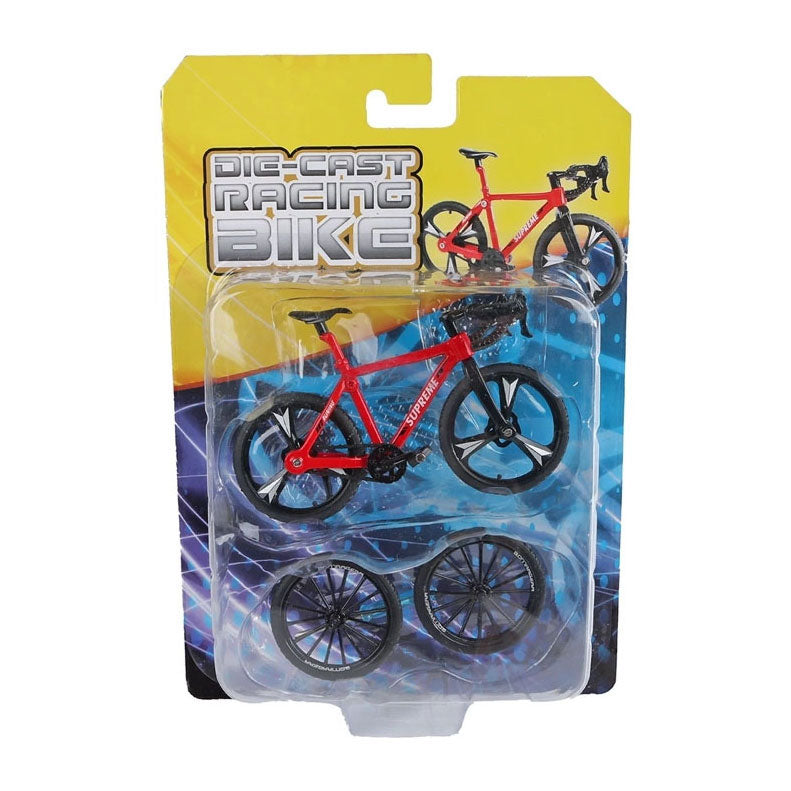 Afbeelding laden in galerijviewer, Metalen racefiets met reservewielen - 10cm
