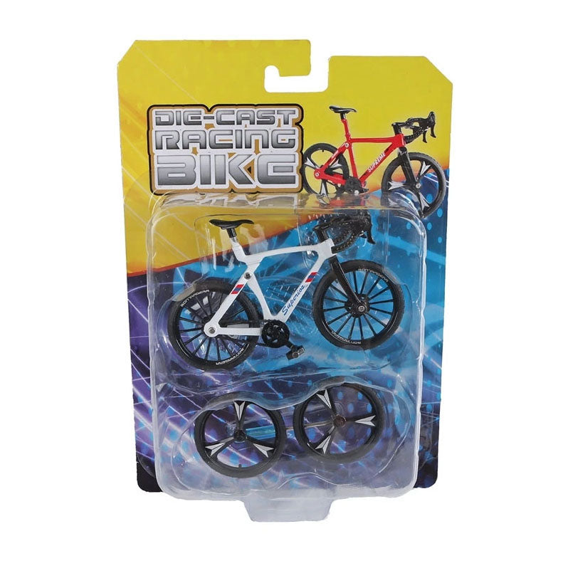 Afbeelding laden in galerijviewer, Metalen racefiets met reservewielen - 10cm
