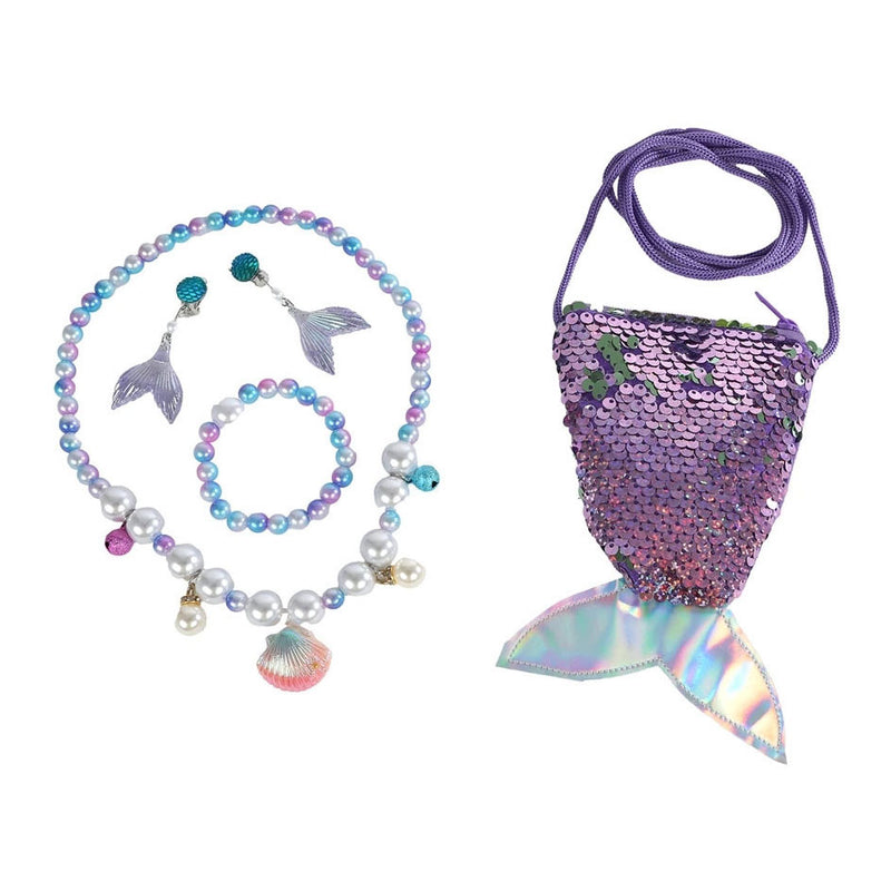Chargez l'image dans la visionneuse de la galerie, Mermaid stars modeset met sieraden en glittertas
