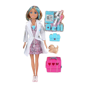 Fashion model dierenarts met puppy, 29 cm