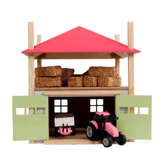 Kids globe houten hooiberg met berging 1:32 - roze
