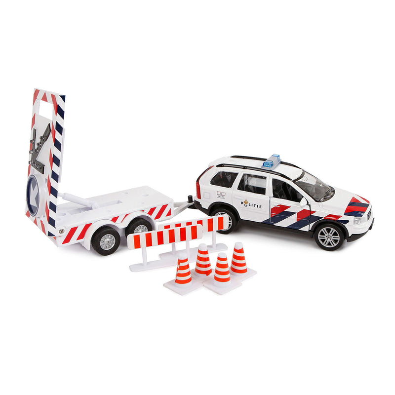 Load image into Gallery viewer, Kids Globe Globe Die-cast Politie Volvo XC90 met Pijlwagen NL
