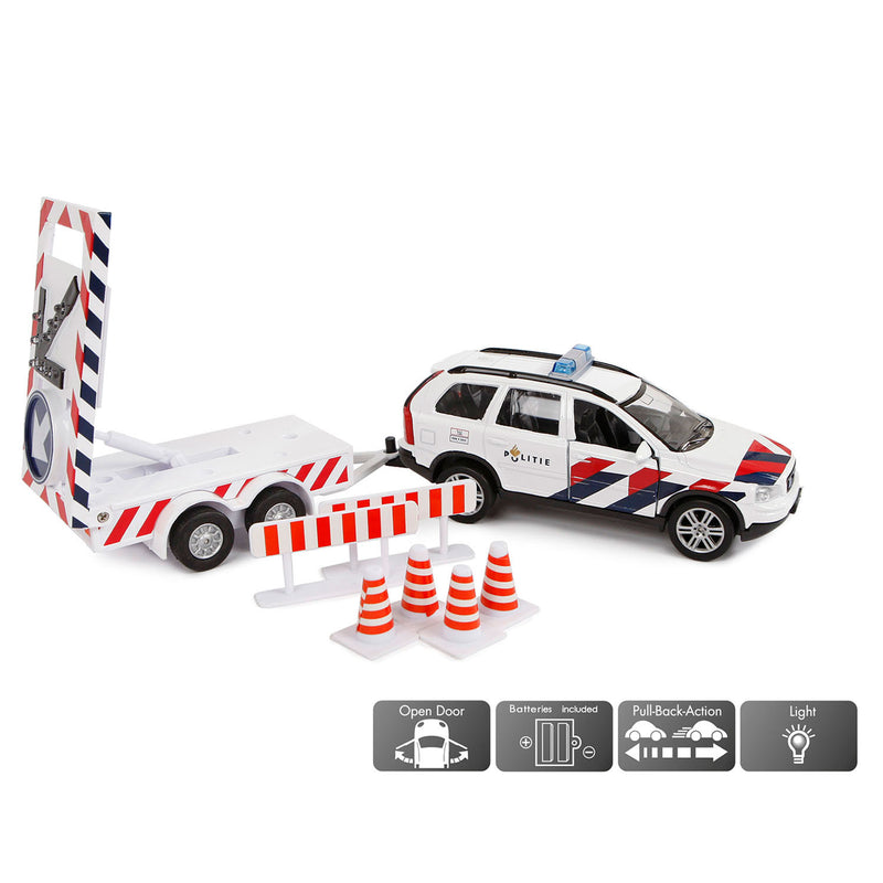 Load image into Gallery viewer, Kids Globe Globe Die-cast Politie Volvo XC90 met Pijlwagen NL
