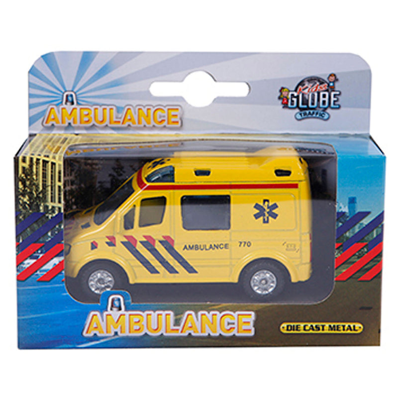 Afbeelding laden in galerijviewer, Kids globe die-cast ambulance nl
