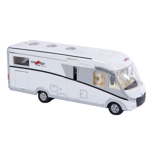 Kids globe die-cast carthago camper met licht, 16cm