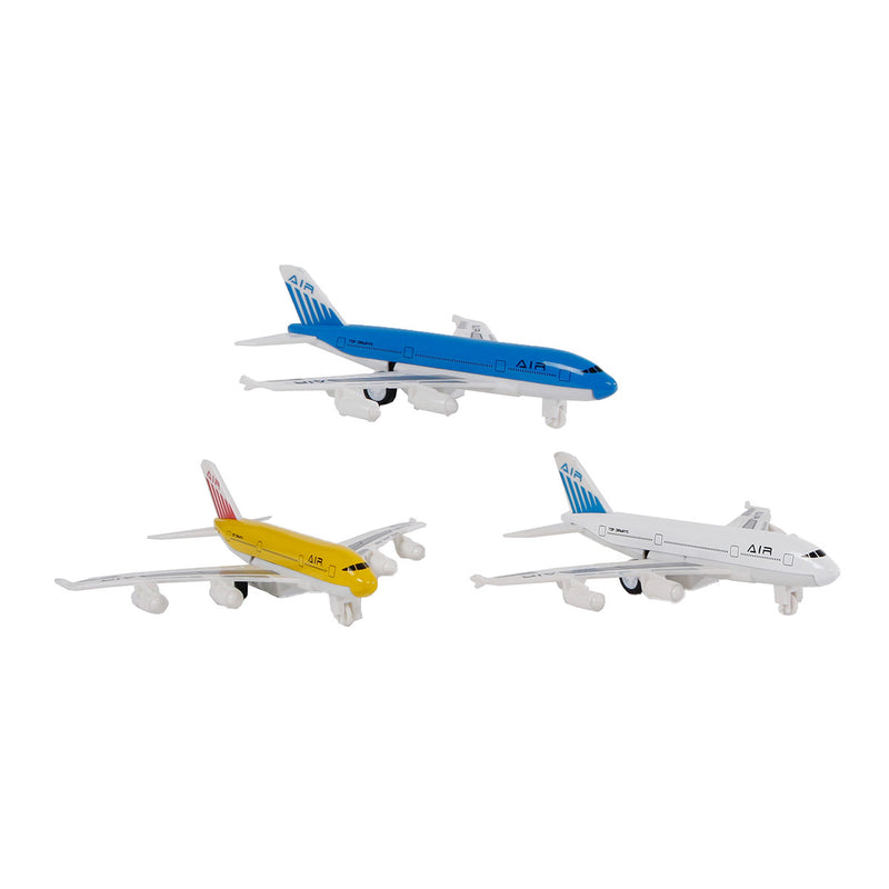 Chargez l'image dans la visionneuse de la galerie, 2-play die-cast pull back vliegtuig, 14cm
