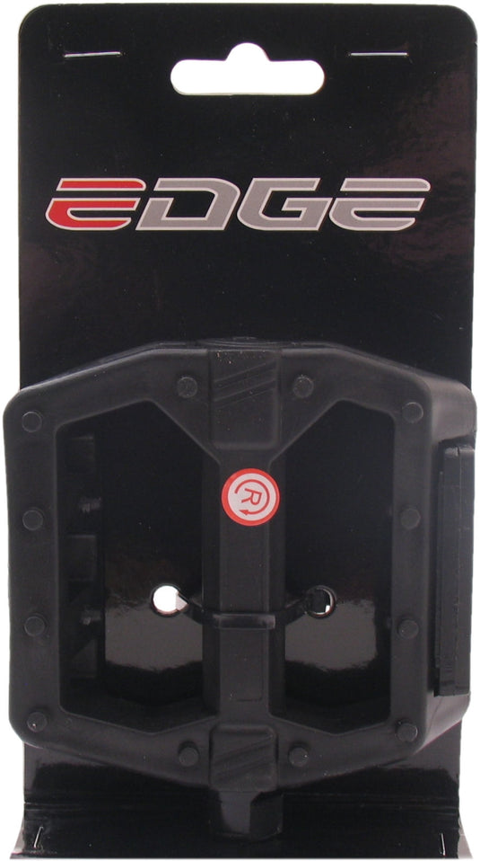 Edge pedaalset bmx breed kunststof zwart