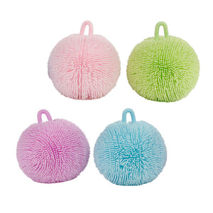 Van manen knijpbal fluffy junior 9 cm siliconen groen
