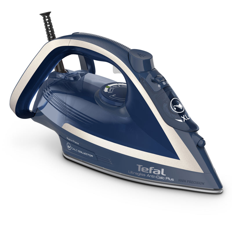 Load image into Gallery viewer, Tefal fv6830 ultragliss anti-calc plus stoomstrijkijzer blauw zilver
