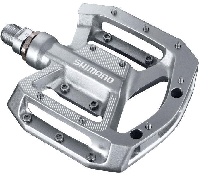 Load image into Gallery viewer, Shimano Pedaalset MTB BMX PD-GR500 platform zilver
