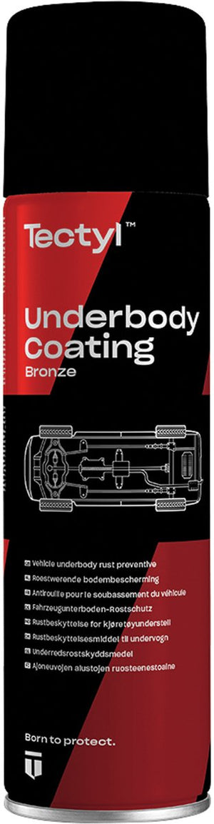 Tectyl – onder bodem coating - brons - corrosie werend – beschermend- bronskleurige onder bodem - en chassiscoating - in spuitbus - 500 ml