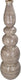 Hd collection vaas aardewerk zand 17x17x61cm