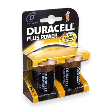 Duracell plus batterijen, d, r20 1,5v kaart a 2 stuks