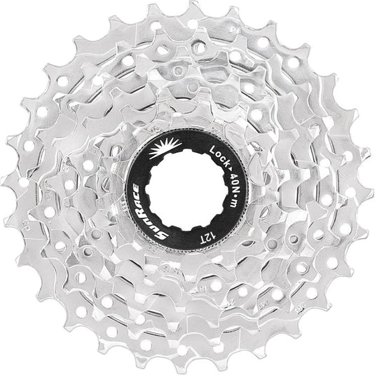 SunRace csm63 7 speed cassette 12-28t zilver in box