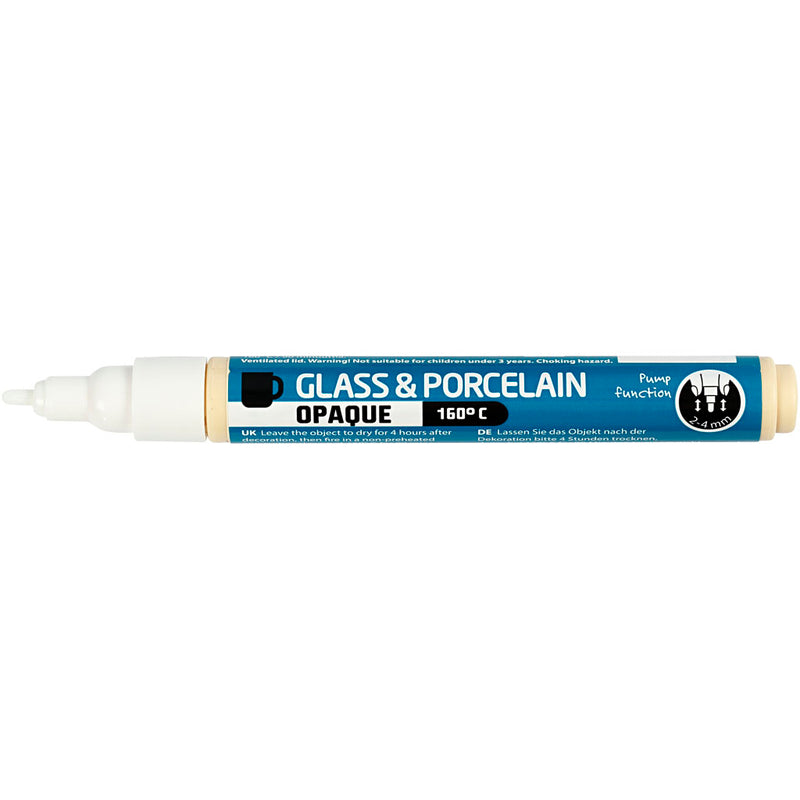 Load image into Gallery viewer, Https: www.cchobby.nl glas-en-porseleinstift-lijndikte-2-4-mm-dekkend-wit-1-stuk
