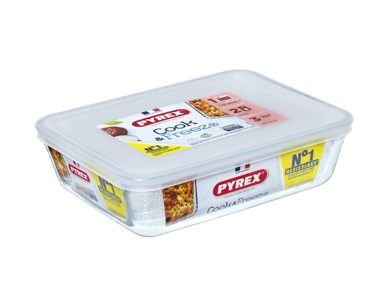 Load image into Gallery viewer, Pyrex schaal met kunststof deksel 1.5l
