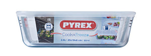 Pyrex cook freeze schaal met deksel 25x20cm cool 2,6 liter