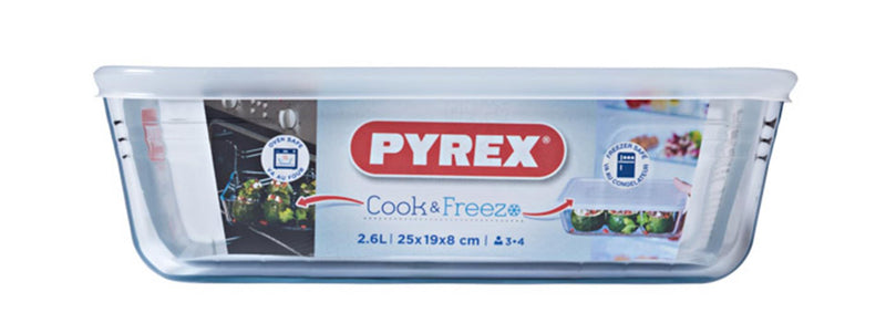 Load image into Gallery viewer, Pyrex schaal met deksel 25x20cm glas
