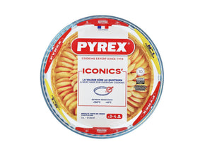 Pyrex bake enjoy vlaaivorm glas 1,1l 25x25 cm 3-4 personen