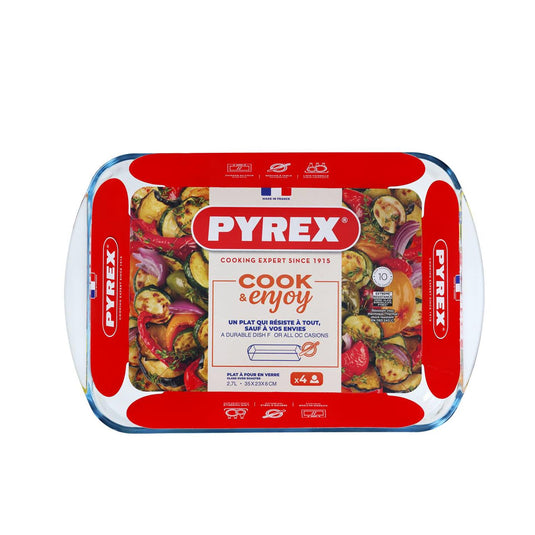 Pyrex ovenschaal 34x23cm 2,6l glas