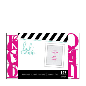Heidi swapp • letterbord alfabet 1,3cm 147pcs pink