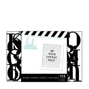 Heidi swapp • letterbord alfabet 2,5cm 113pcs black