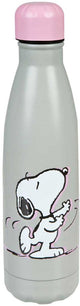 Undercover drinkfles snoopy 500ml geïsoleerd met schroefdop roze.