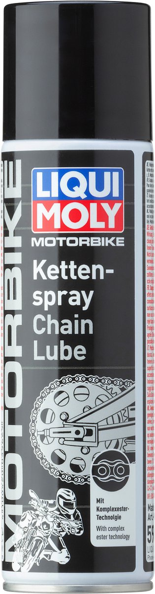 Liqui moly motorbike ketting smeermiddel 250ml volledig synthetisch, extreem hechtend en waterafstotend kettingvet