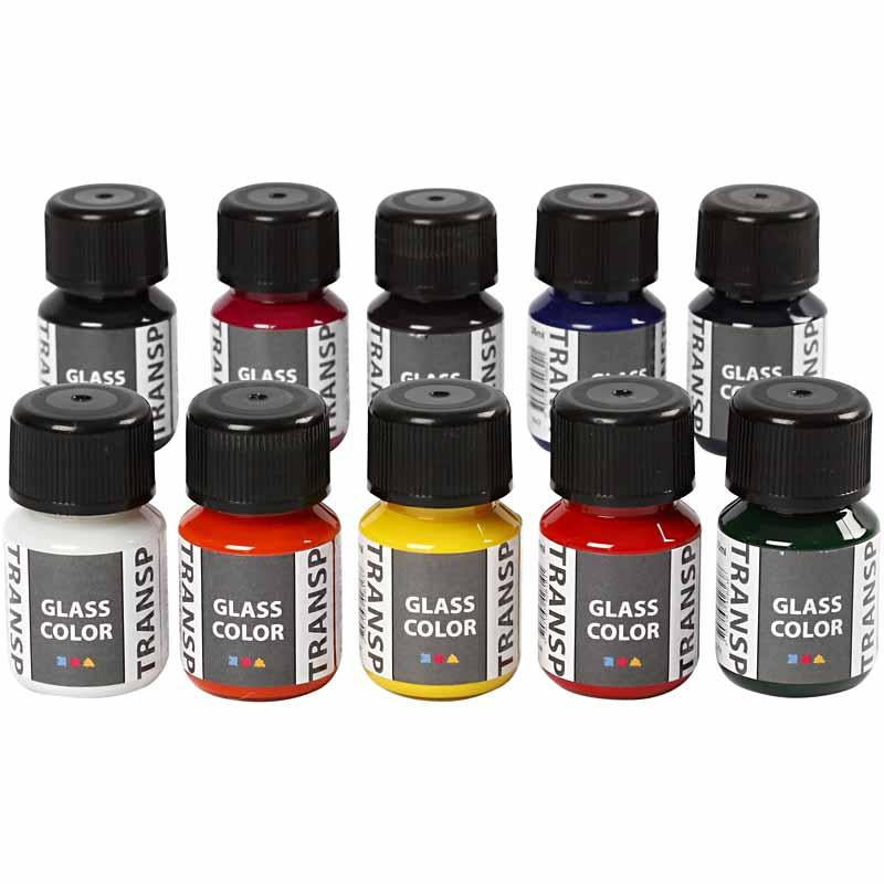 Load image into Gallery viewer, Creativ company https: www.cchobby.nl glass-color-transparent-diverse-kleuren-300-ml-10x30-ml-1-doos

