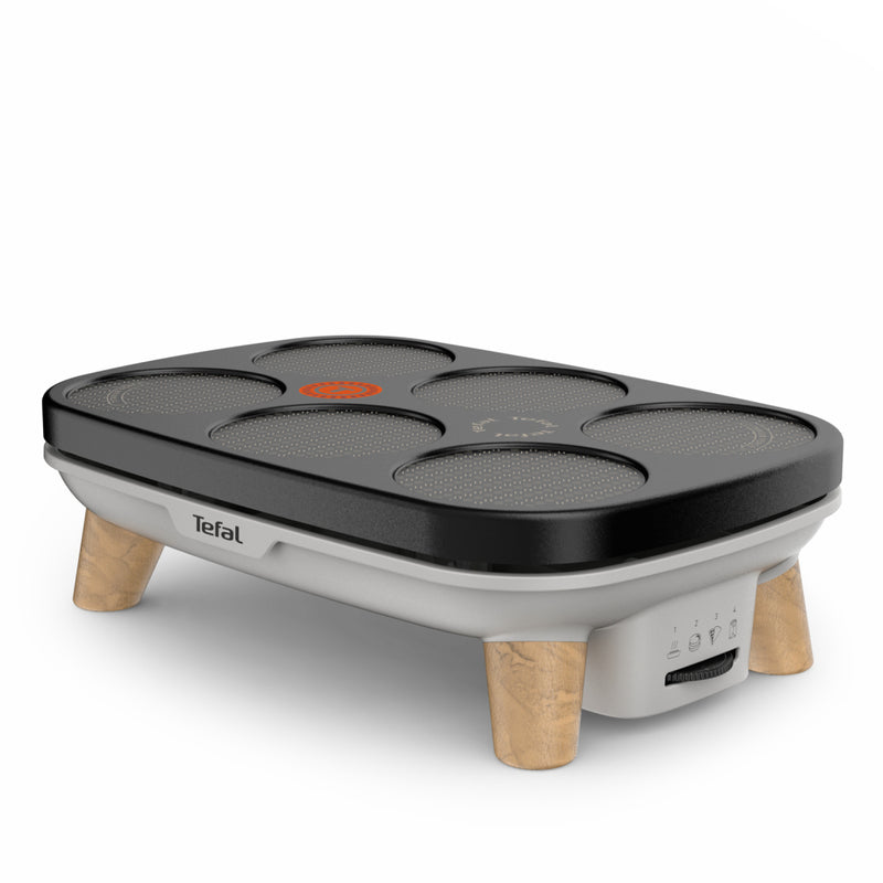 Load image into Gallery viewer, Tefal Tefal PY900D12 Elektrische Cr ecirc;pe Bakplaat Zwart Grijs Hout
