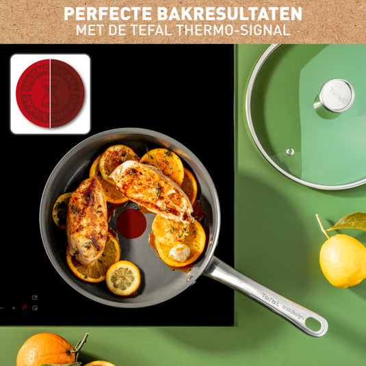 Tefal c42432 renew+ keramische hapjespan 24cm met deksel