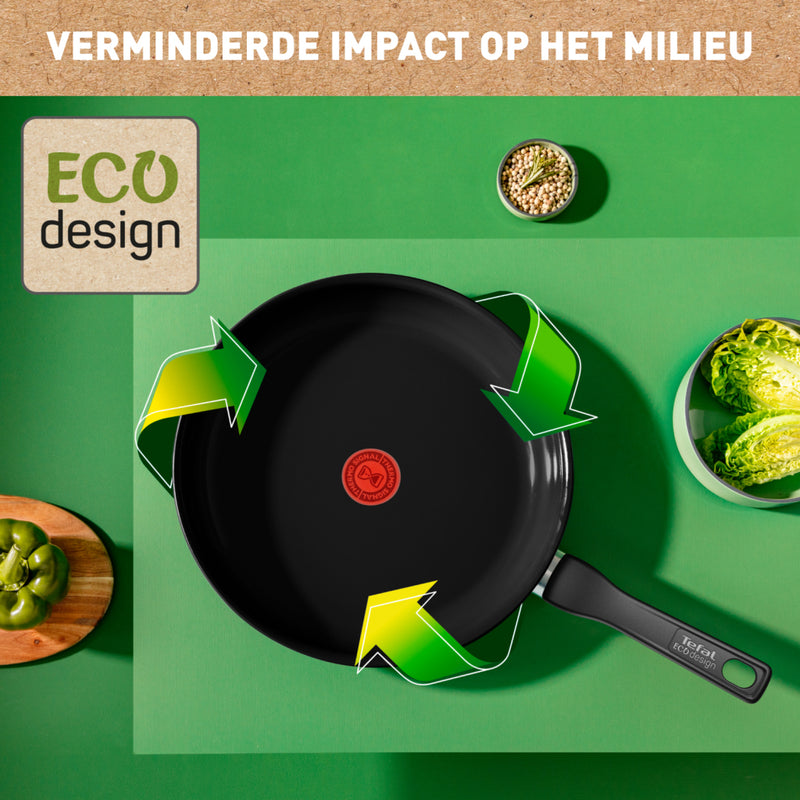 Load image into Gallery viewer, Tefal kookgerei tefal renew black koekenpan 24 cm zwart
